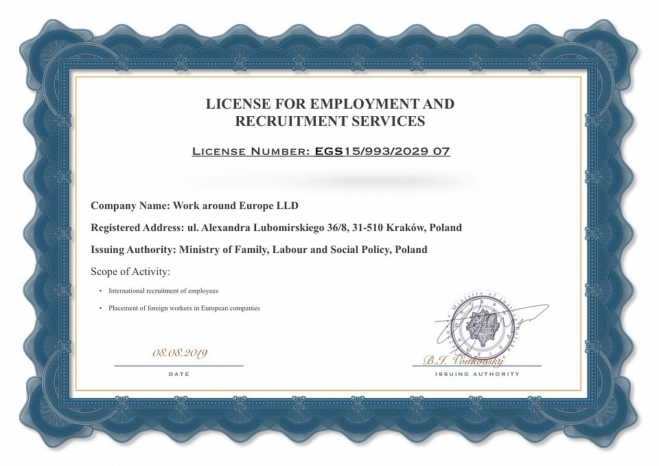 Licence 2019-2029